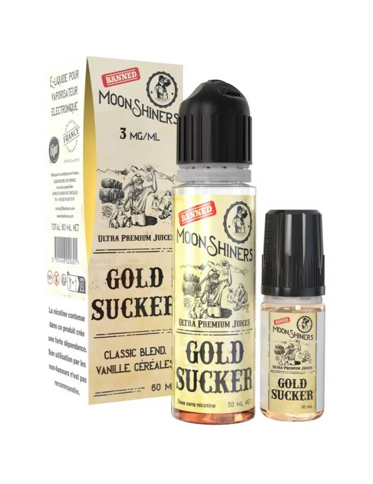 E-liquide Gold Sucker Moonshiners 60 ml 3 mg