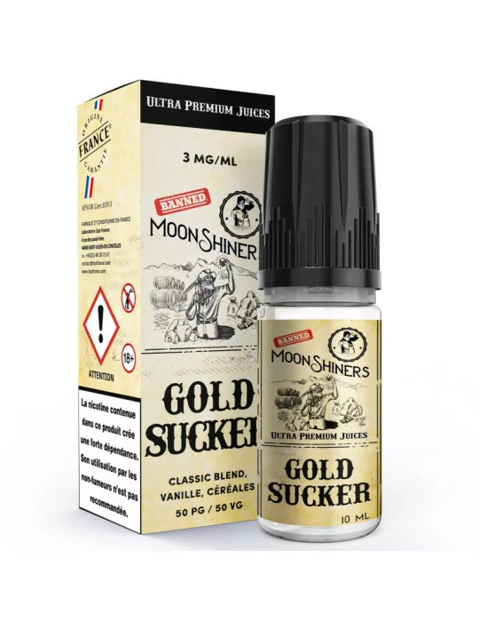 E-liquide Gold Sucker Moonshiners 3 mg 10 ml