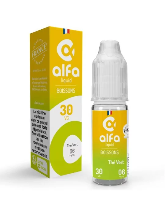 E-liquide thé vert Alfaliquid 10 ml 6 mg