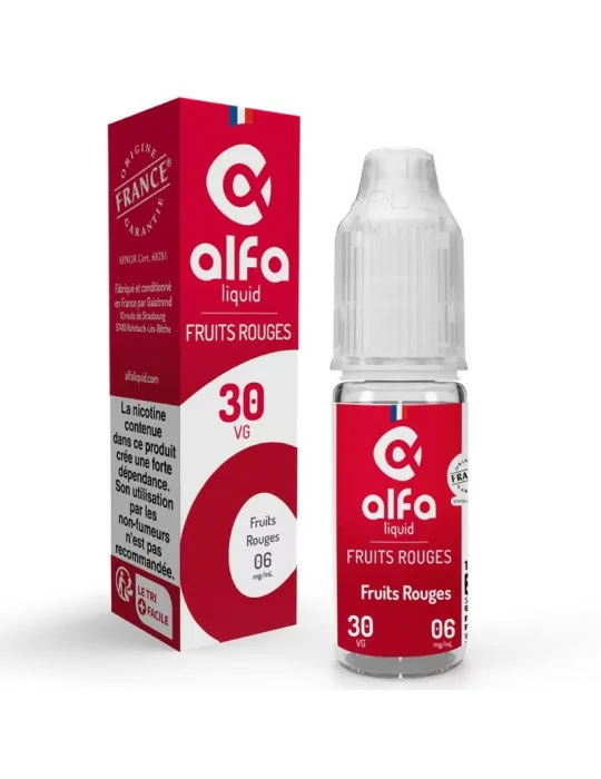 E-liquide fruits rouges Alfaliquid 10 ml 6 mg